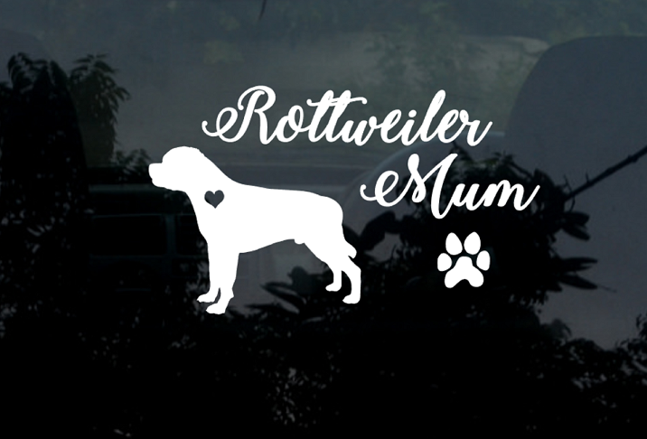 Rottweiler Mum high quality decal (car sticker)