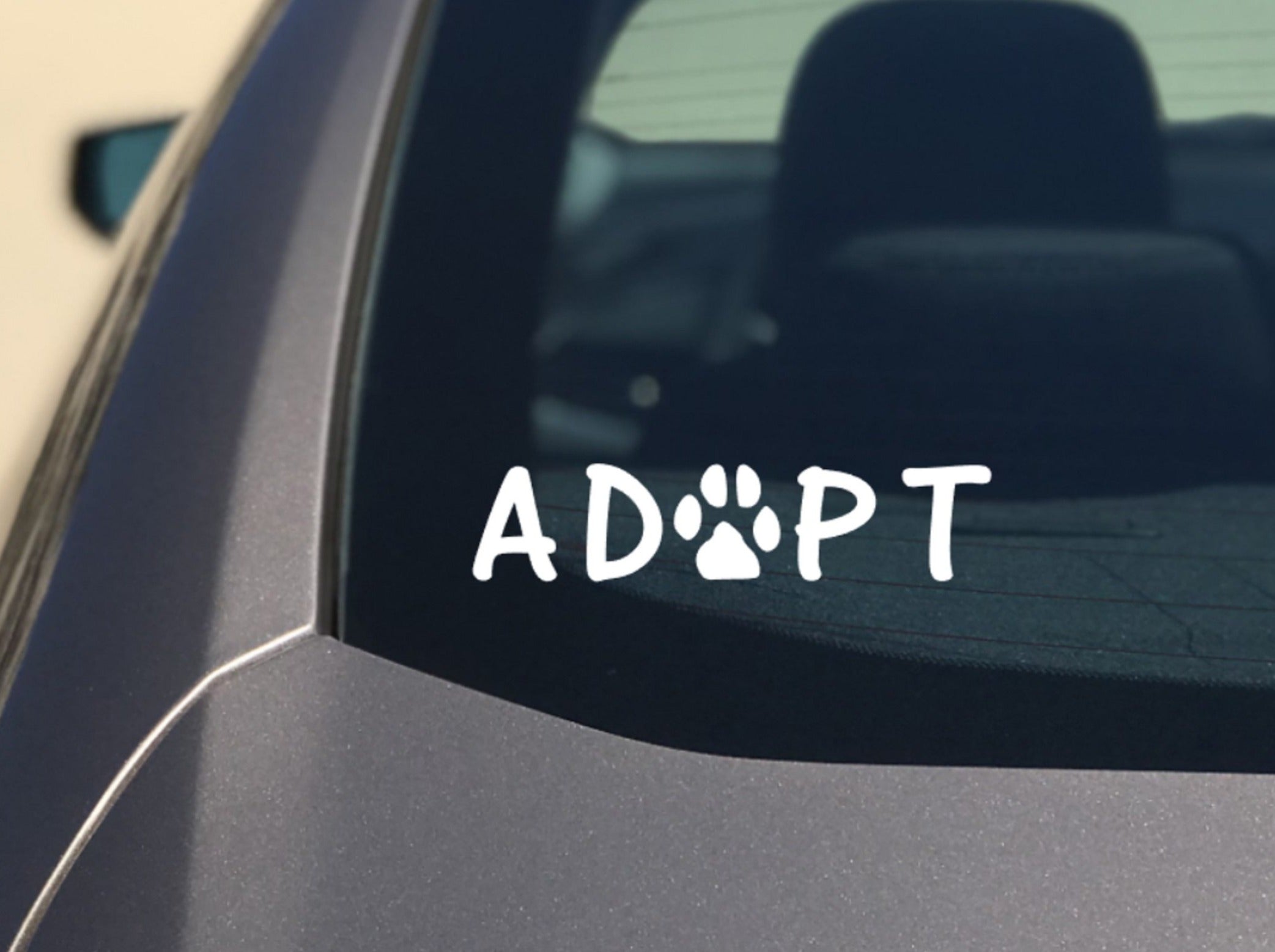 ADOPT Dog Car Decal / Sticker - My Crafty Dog