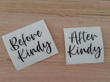 Before Kindy and After Kindy Vinyl Sticker for DIY Teacher Gift - My Crafty Dog