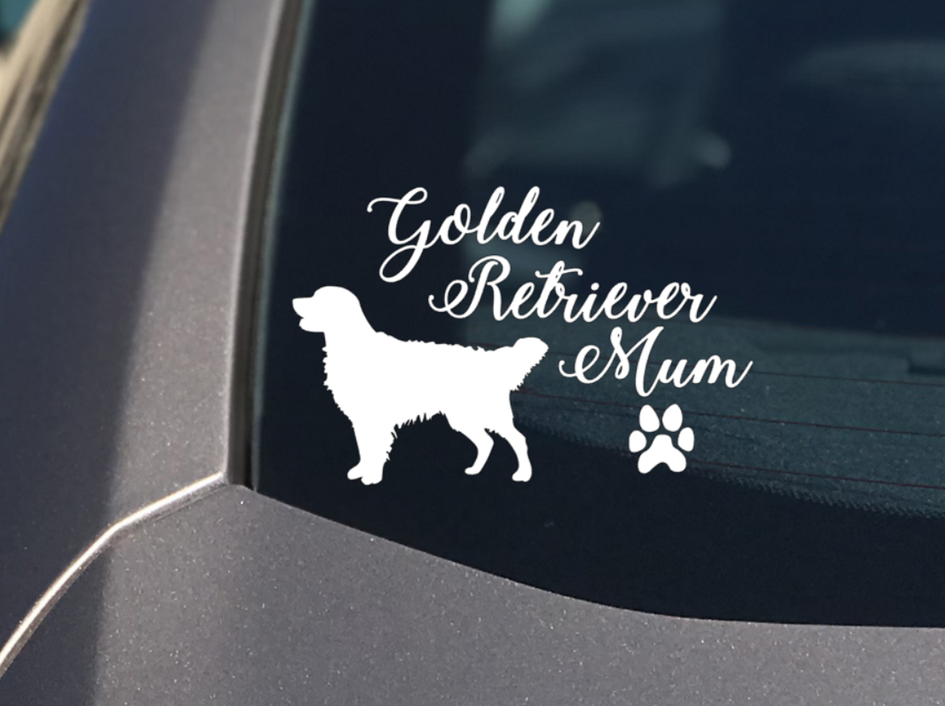 Golden Retriever Mum Sticker Car Decal