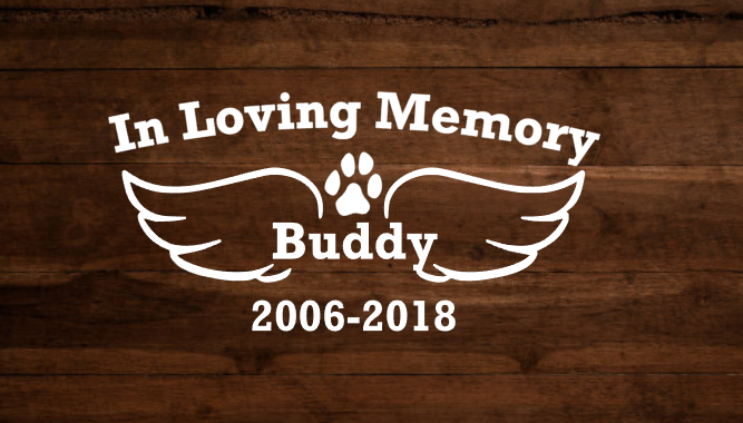 In Loving Memory Dog Memorial Decal Customized - My Crafty Dog