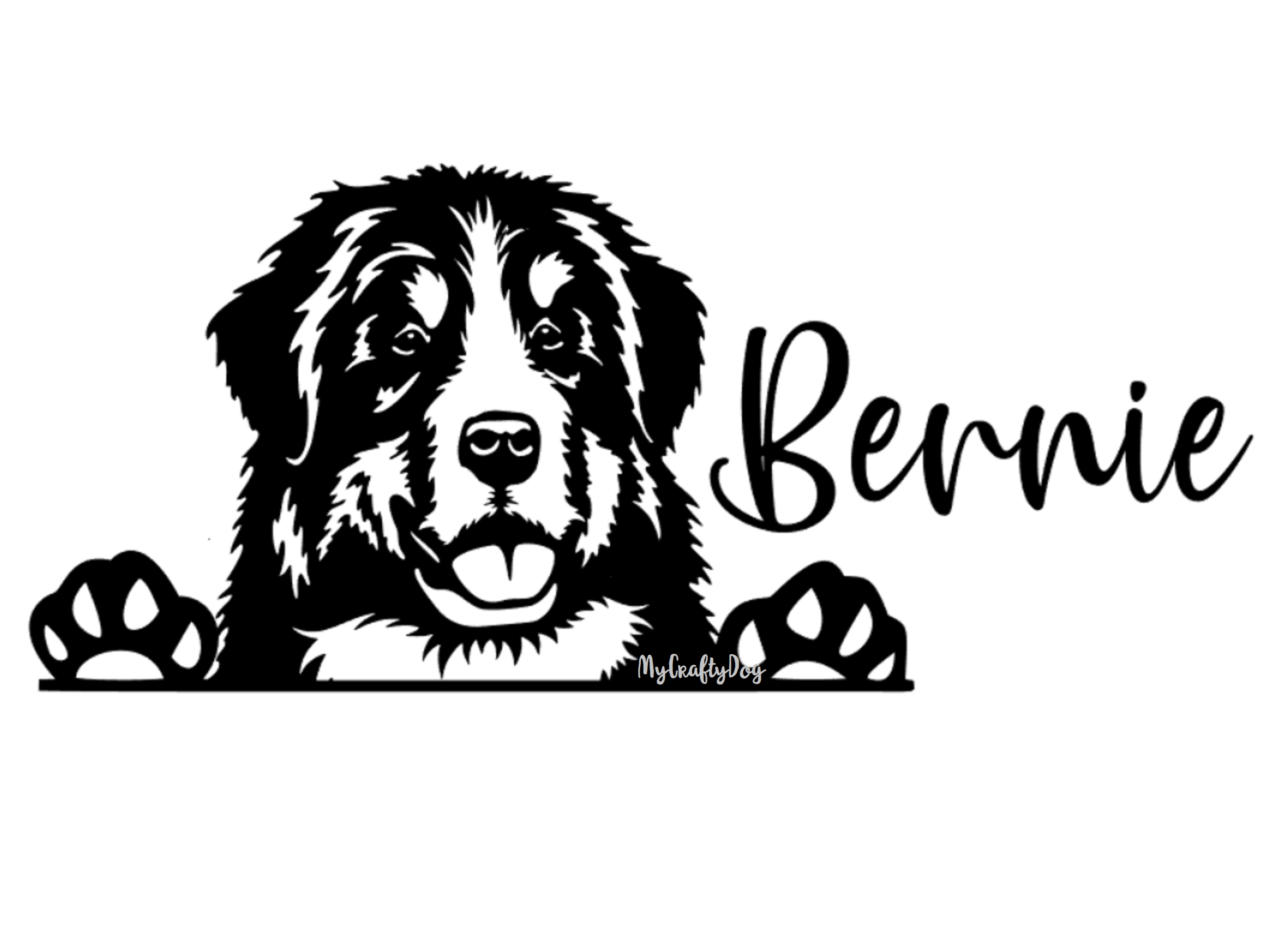Peeking Bernese Mountain Dog Car Sticker - My Crafty Dog