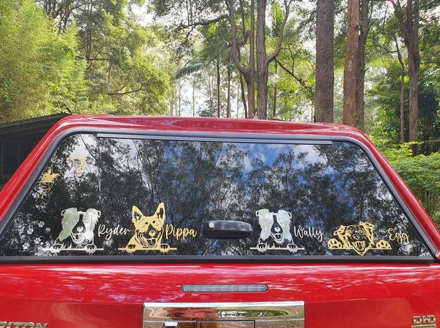 Peeking Collie Car Sticker - My Crafty Dog