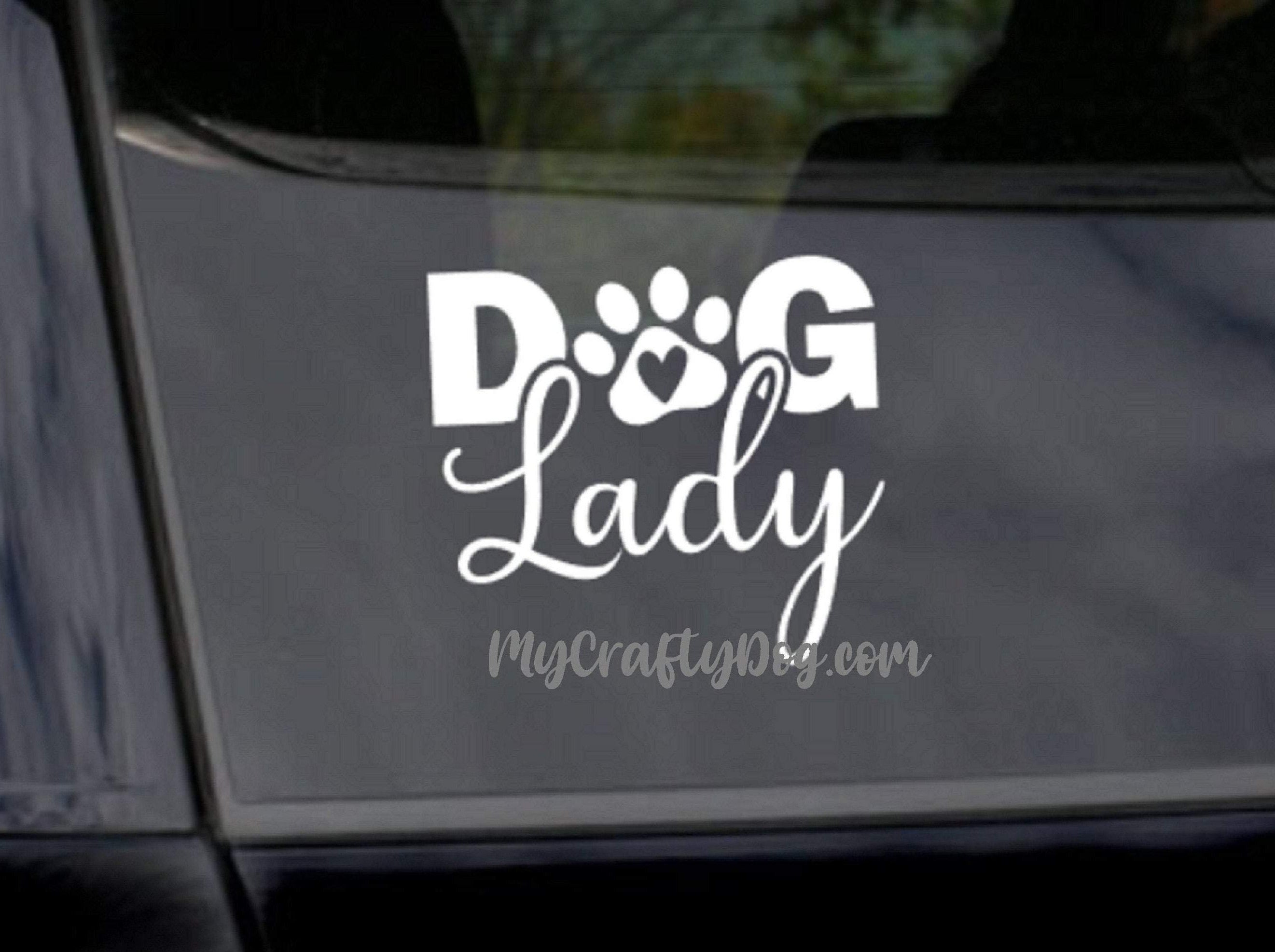 Dog Lady Car Decal / Sticker - My Crafty Dog