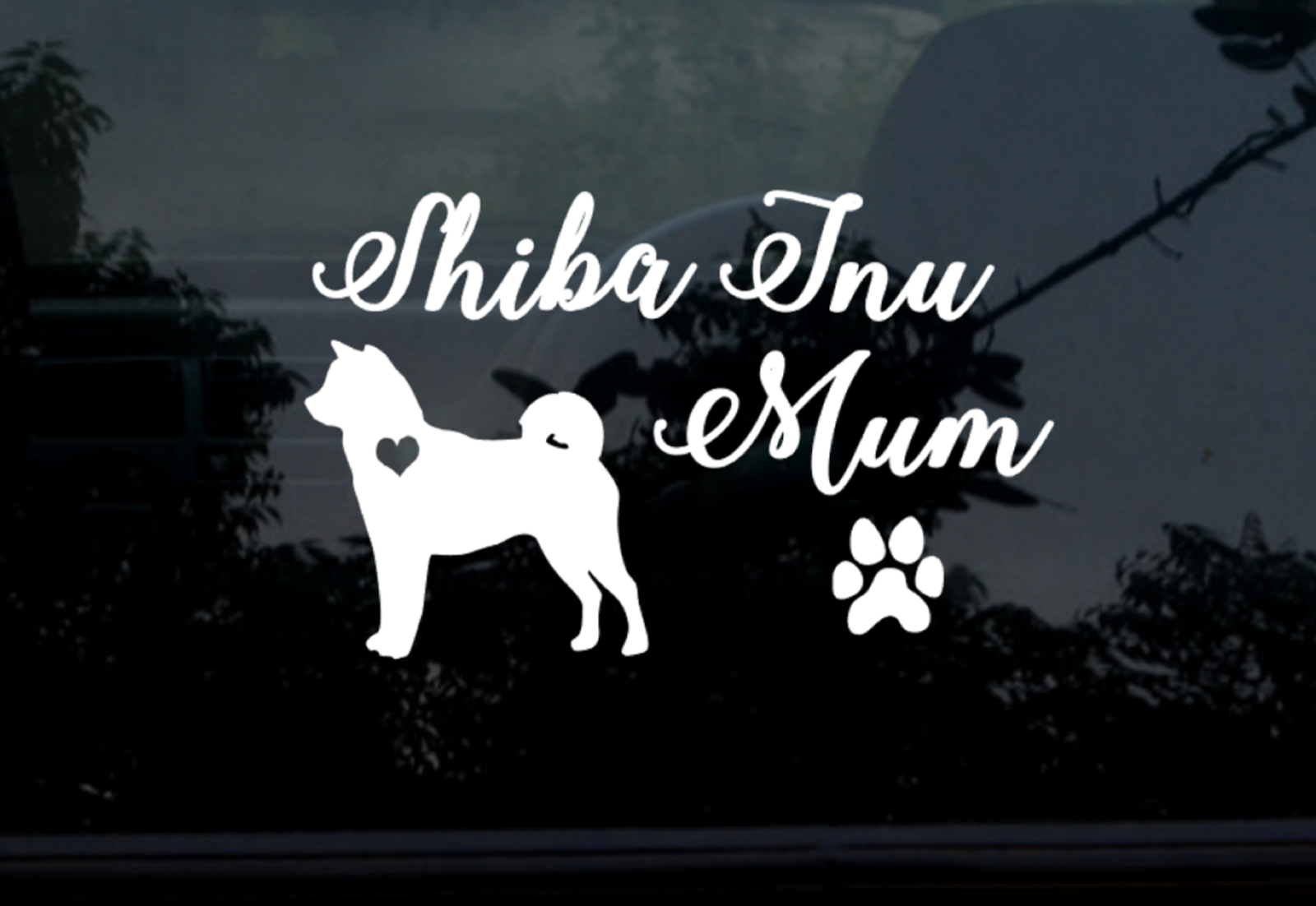 Shiba Inu Mum Sticker / Vinyl Car Decal Dog silhouette gift Shiba Inu Mom Dad