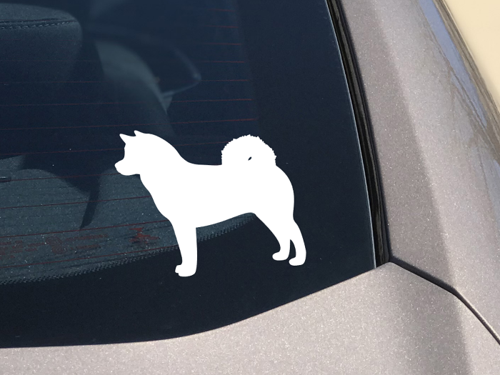 Akita Silhoutte car decal