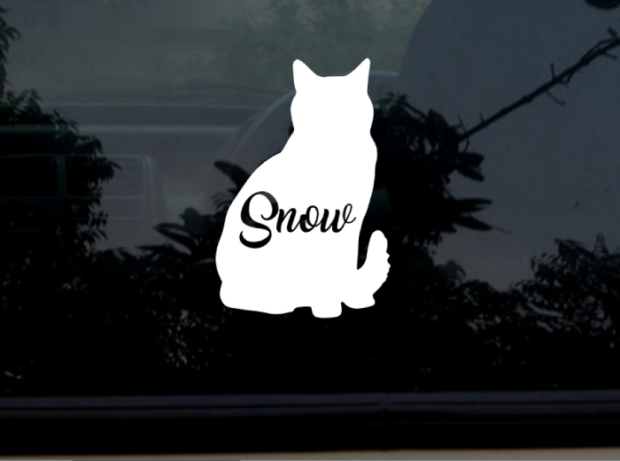 personalized cat sticker