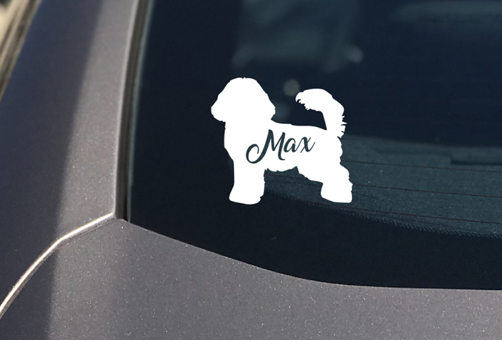 Cavoodle Decal. Customize with Name/Text