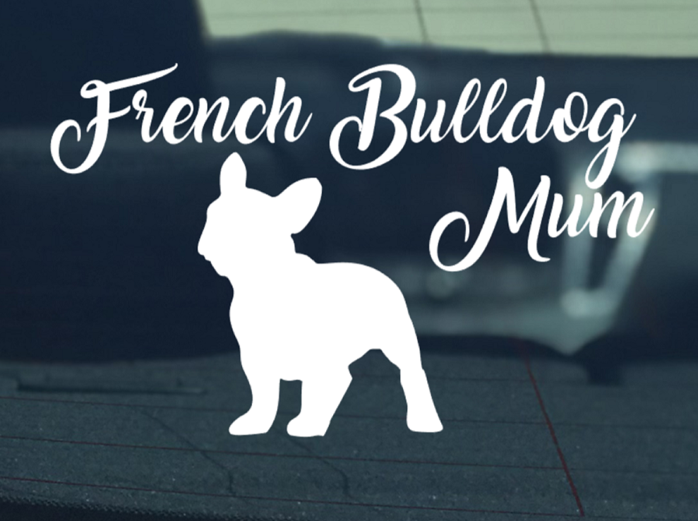 French bulldog mum sticker Frenchie car decal