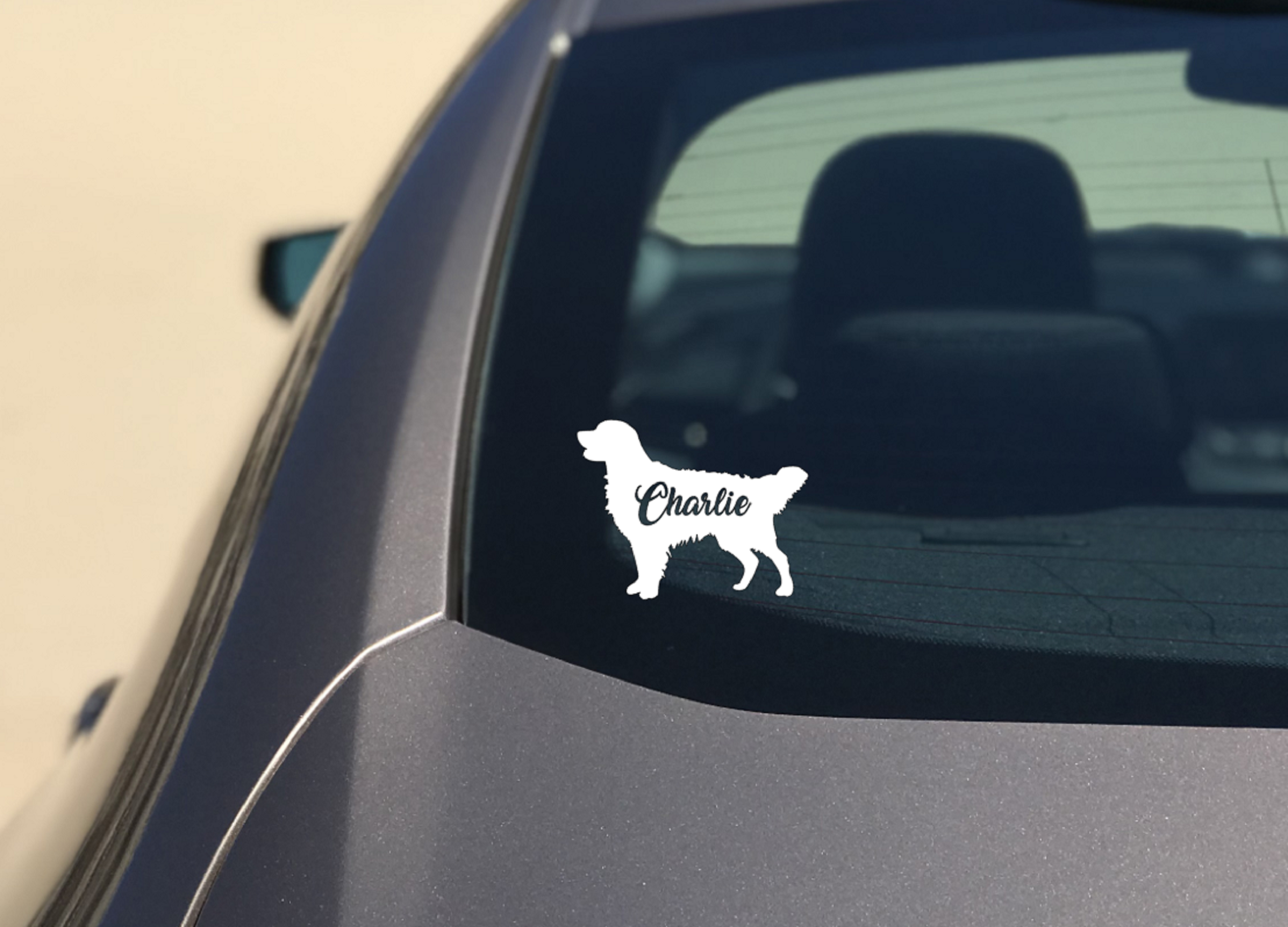 Golden Retriever Decal. Customize with Name/Text