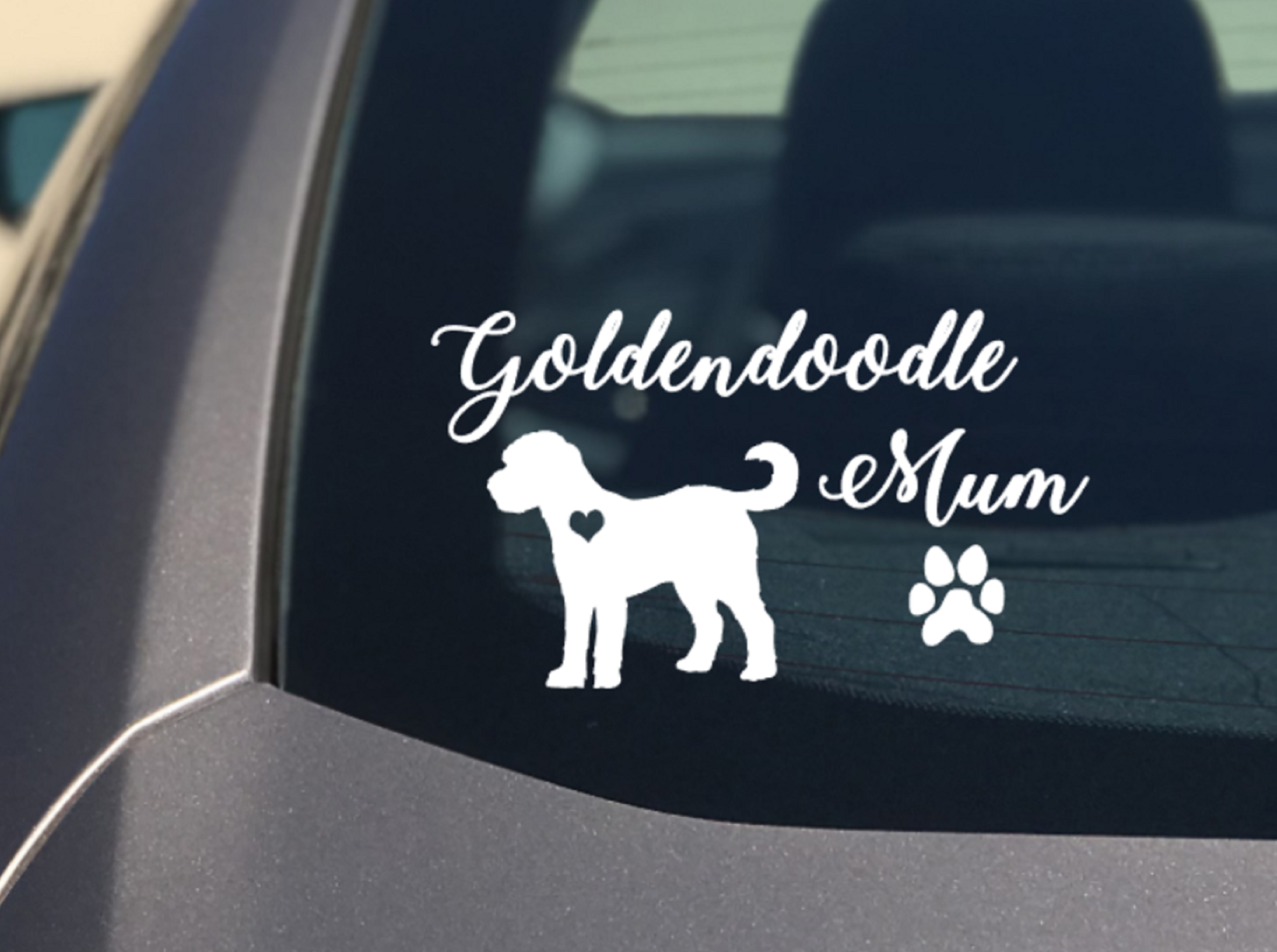 GoldenDoodle car sticker