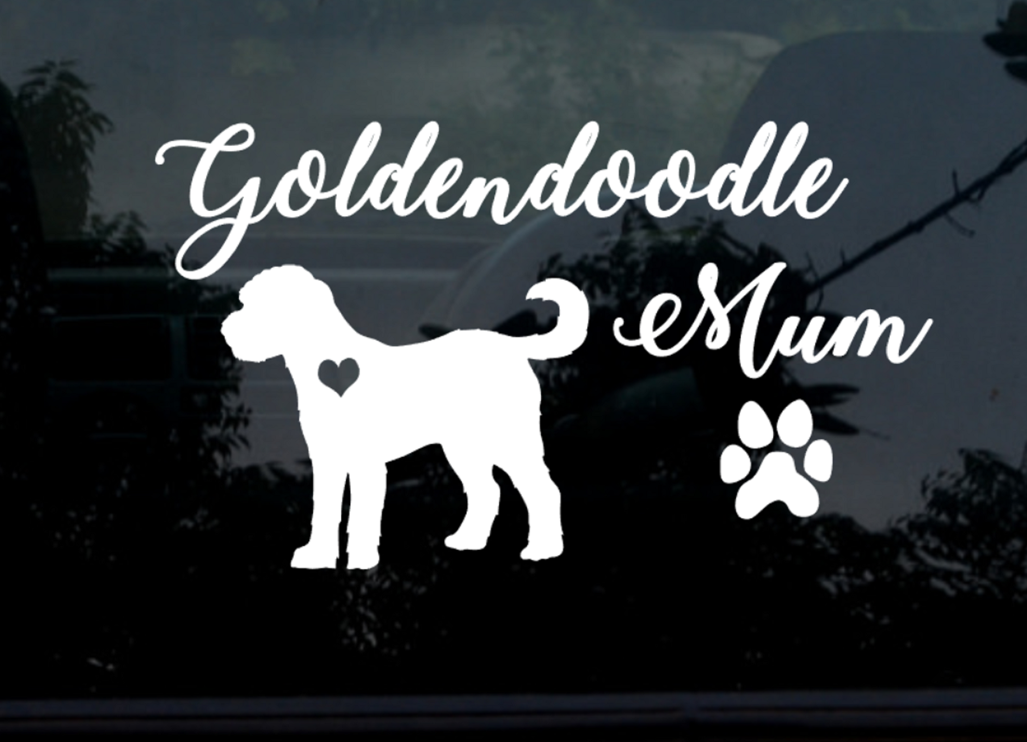 GoldenDoodle Mum car sticker