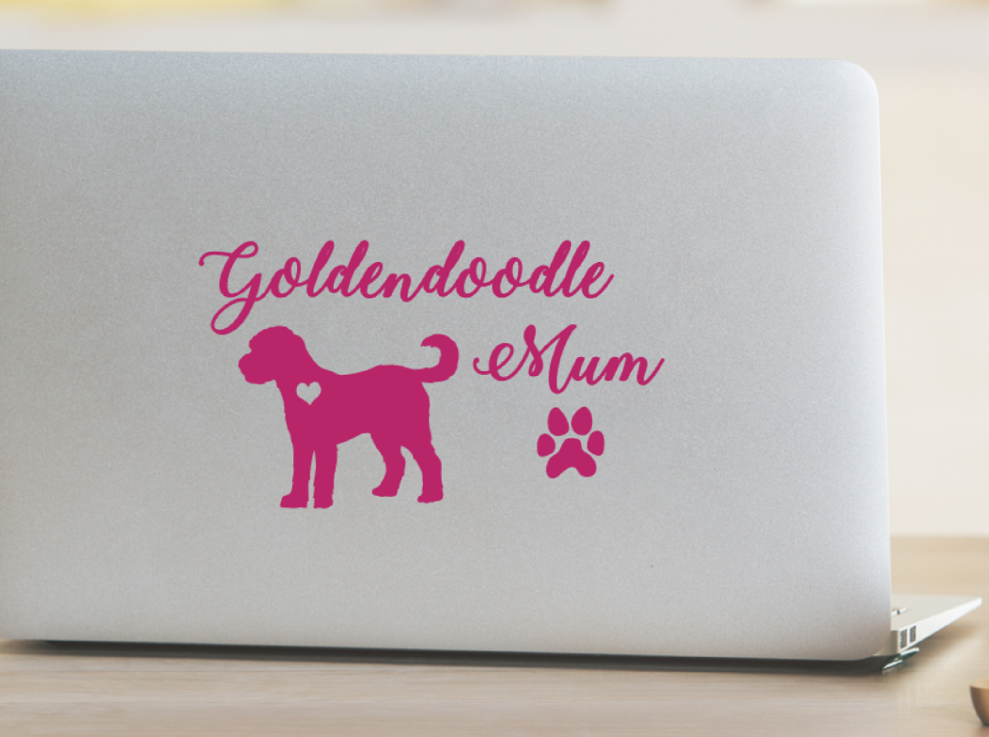 GoldenDoodle Mum laptop sticker