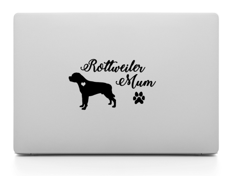 Rottweiler Mum laptop sticker
