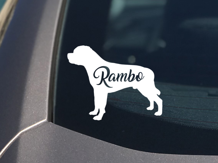 Rottweiler sticker, Rottie vinyl decal, suitable for cars, windows, laptops etc