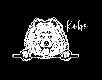 Samoyed Peeking dog Car Sticker