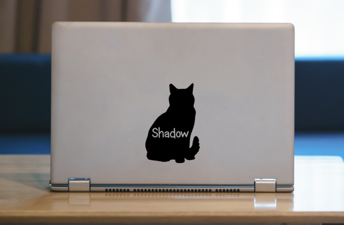 Personalized Cat sticker laptop best cat mum gift