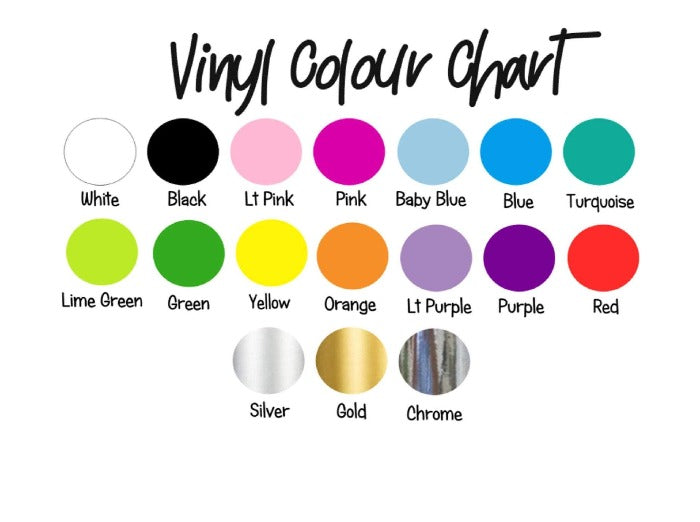 Colour Chart Vinyl MyCraftyDog