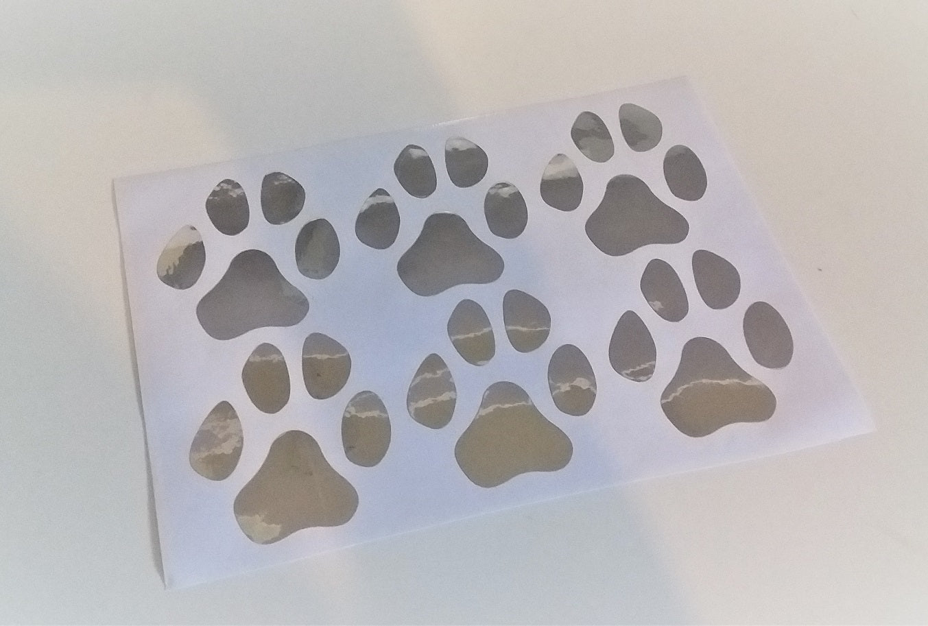 Large Paw Prints Set of 6 Dog Car Decal / Sticker - My Crafty Dog