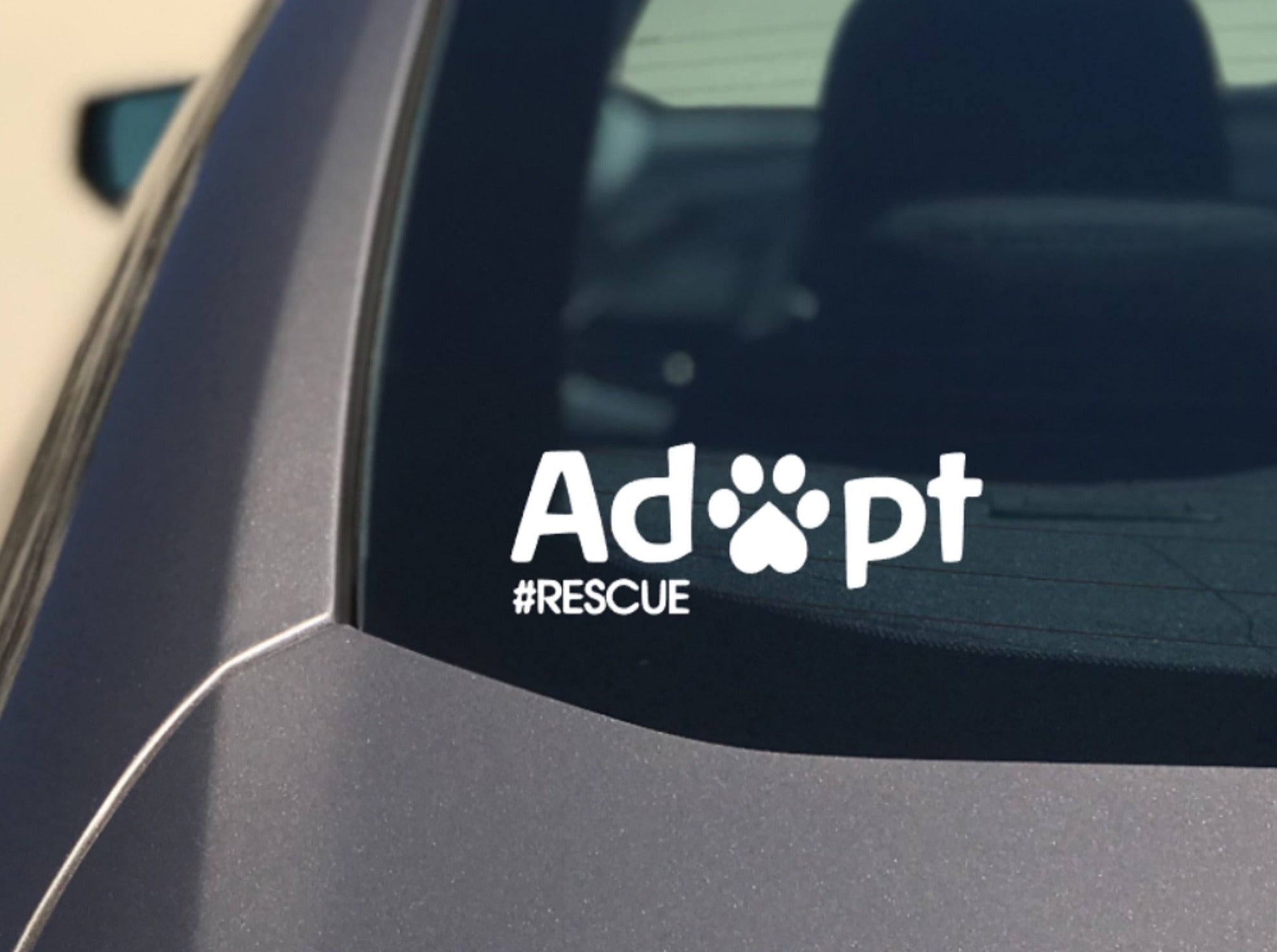 Adopt # Rescue Dog or Cat Decal / Sticker - My Crafty Dog