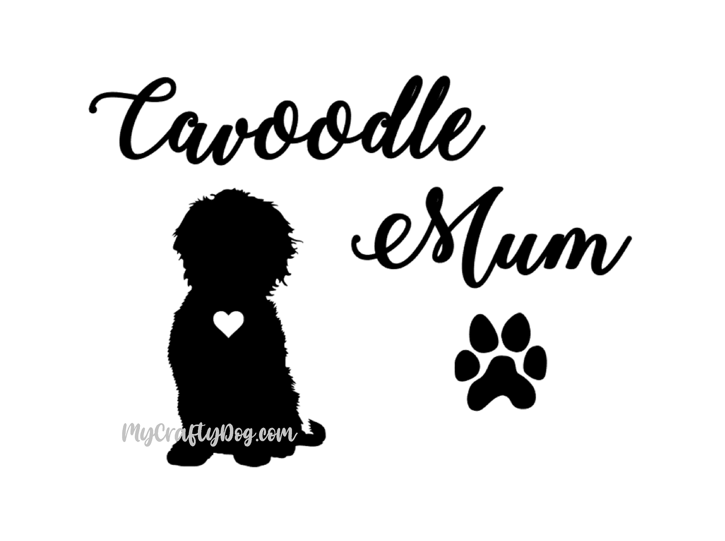 Cavoodle Mum Sticker Vinyl Car Decal