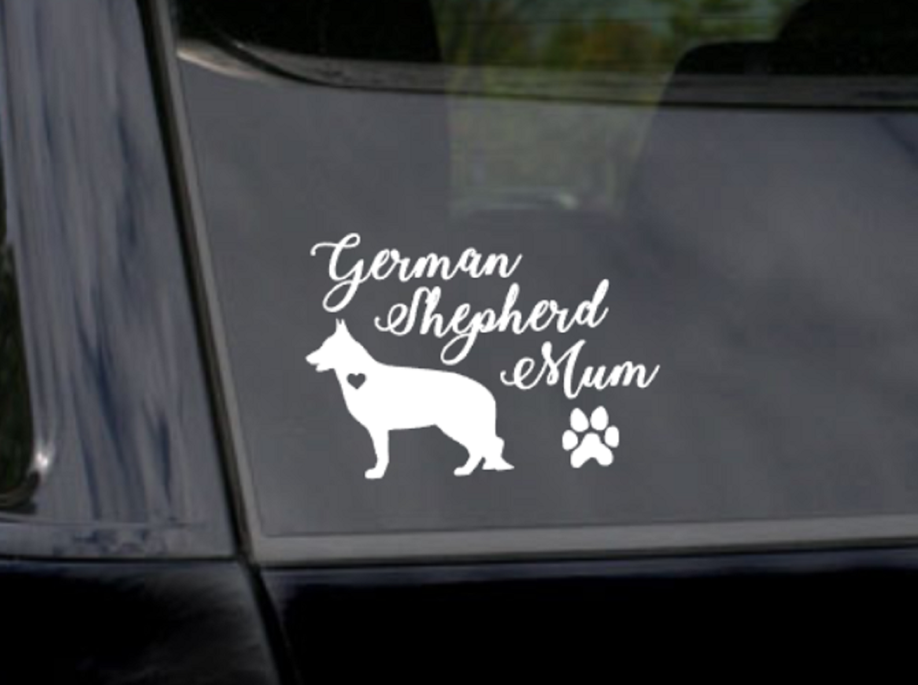 German Shepherd Mum Sticker Car Decal - My Crafty Dog