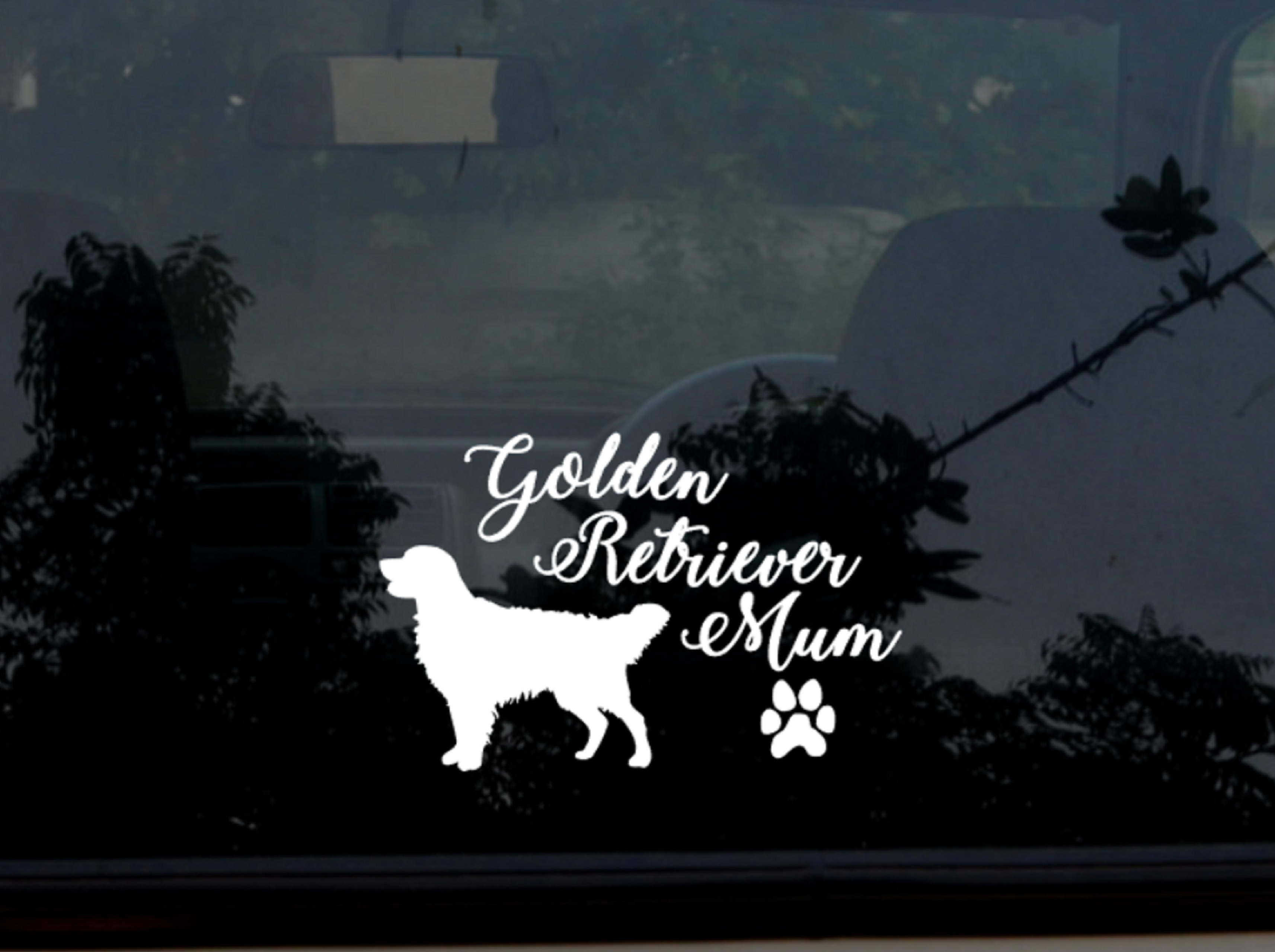 Golden Retriever Mum Sticker Car Decal