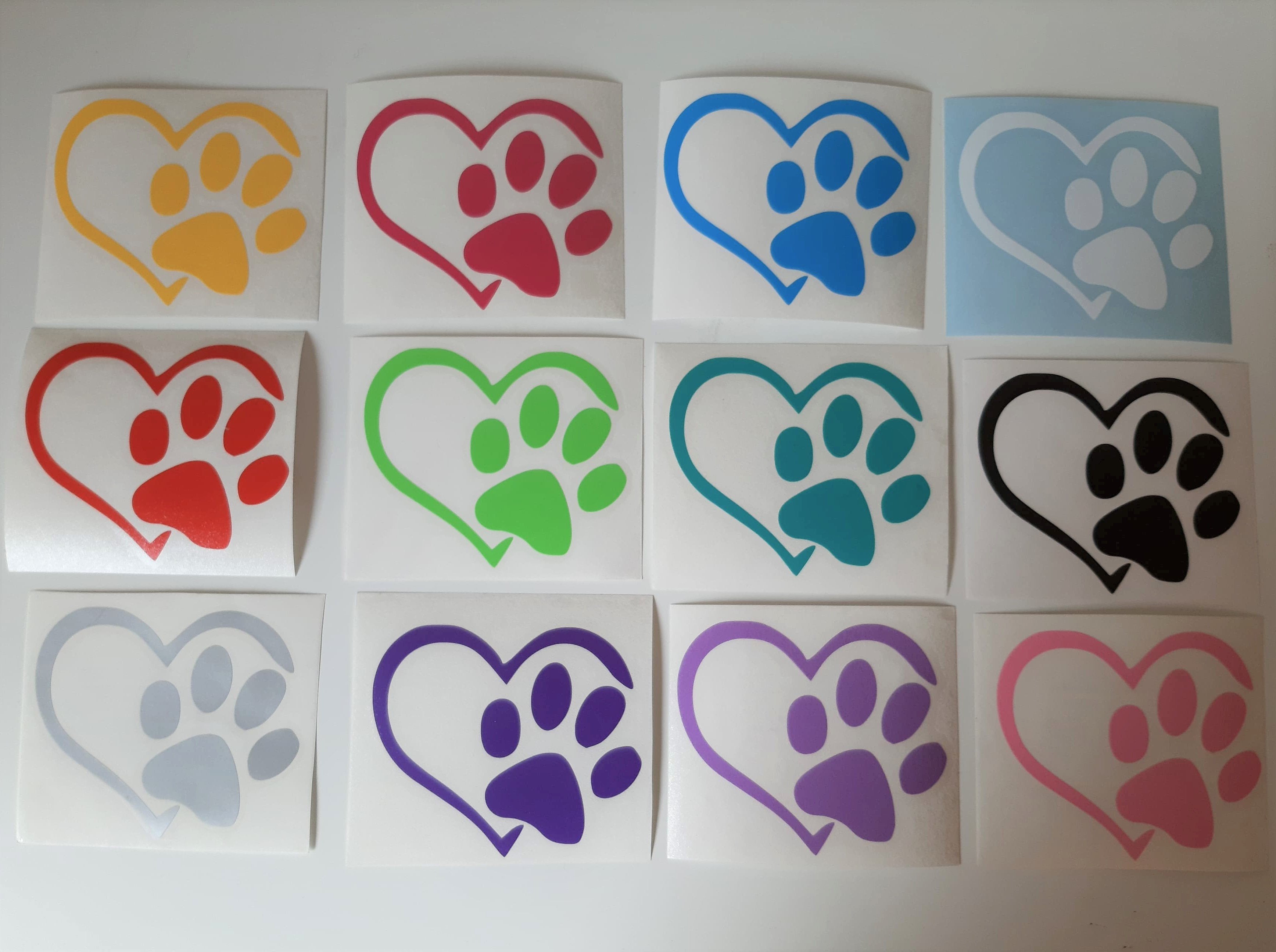 Love Heart & Paw Sticker - My Crafty Dog