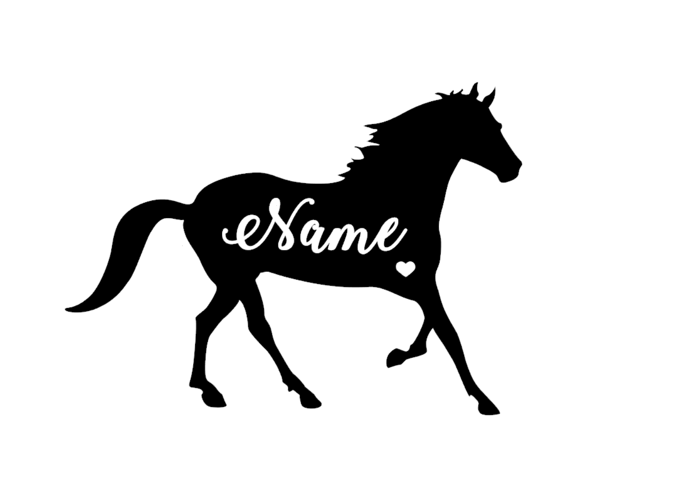Personalized Horse Decal - My Crafty Dog