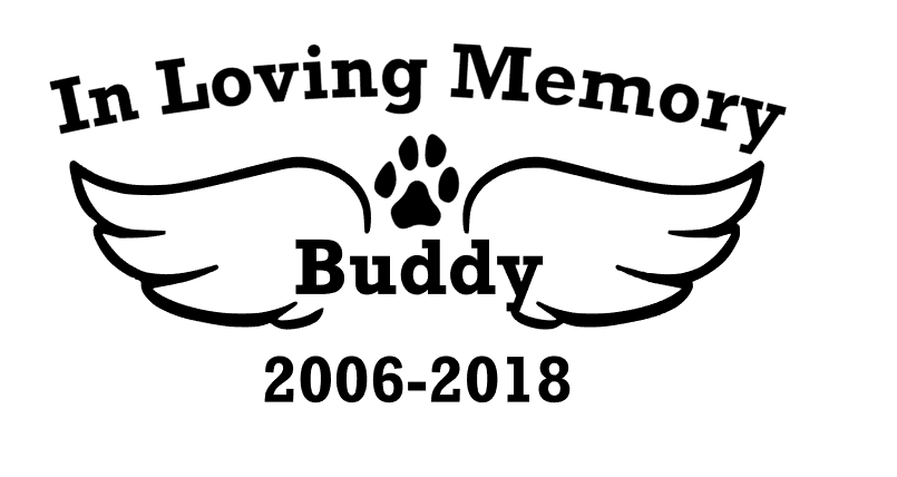 In Loving Memory Dog Memorial Decal Customized - My Crafty Dog
