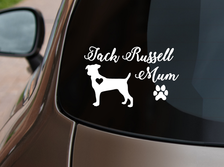 Jack Russell Mum Sticker Vinyl Car Decal