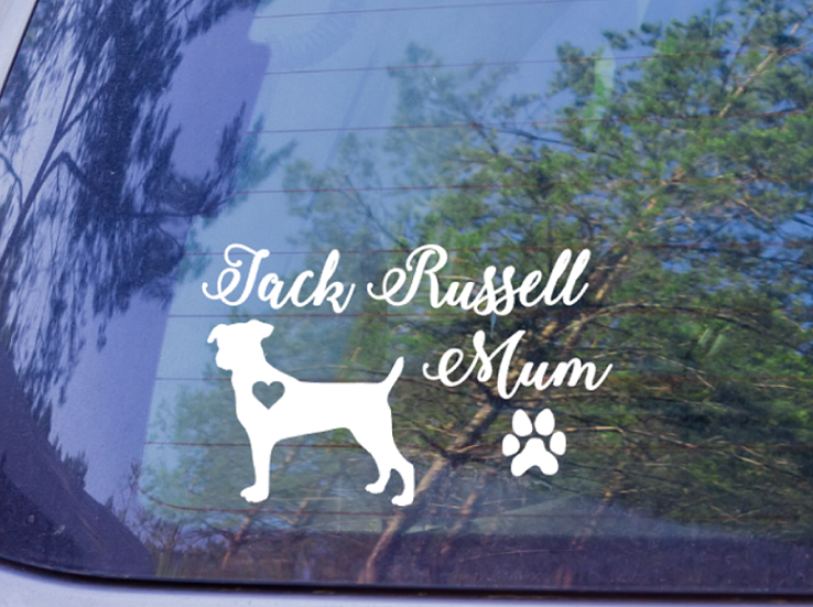 Jack Russell car sticker
