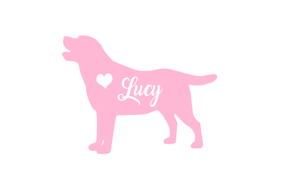 Labrador Decal Plain or Add Name - My Crafty Dog