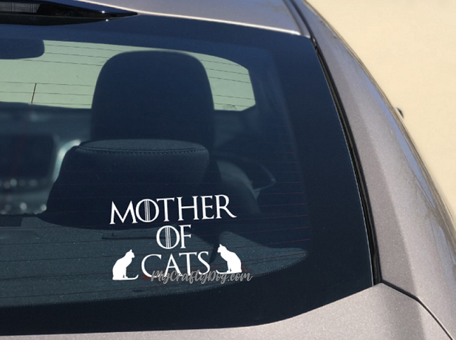 Mother of Cats Cat Decal / Sticker - My Crafty Dog