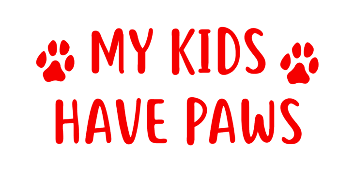 My Kids have Paws Sticker - My Crafty Dog