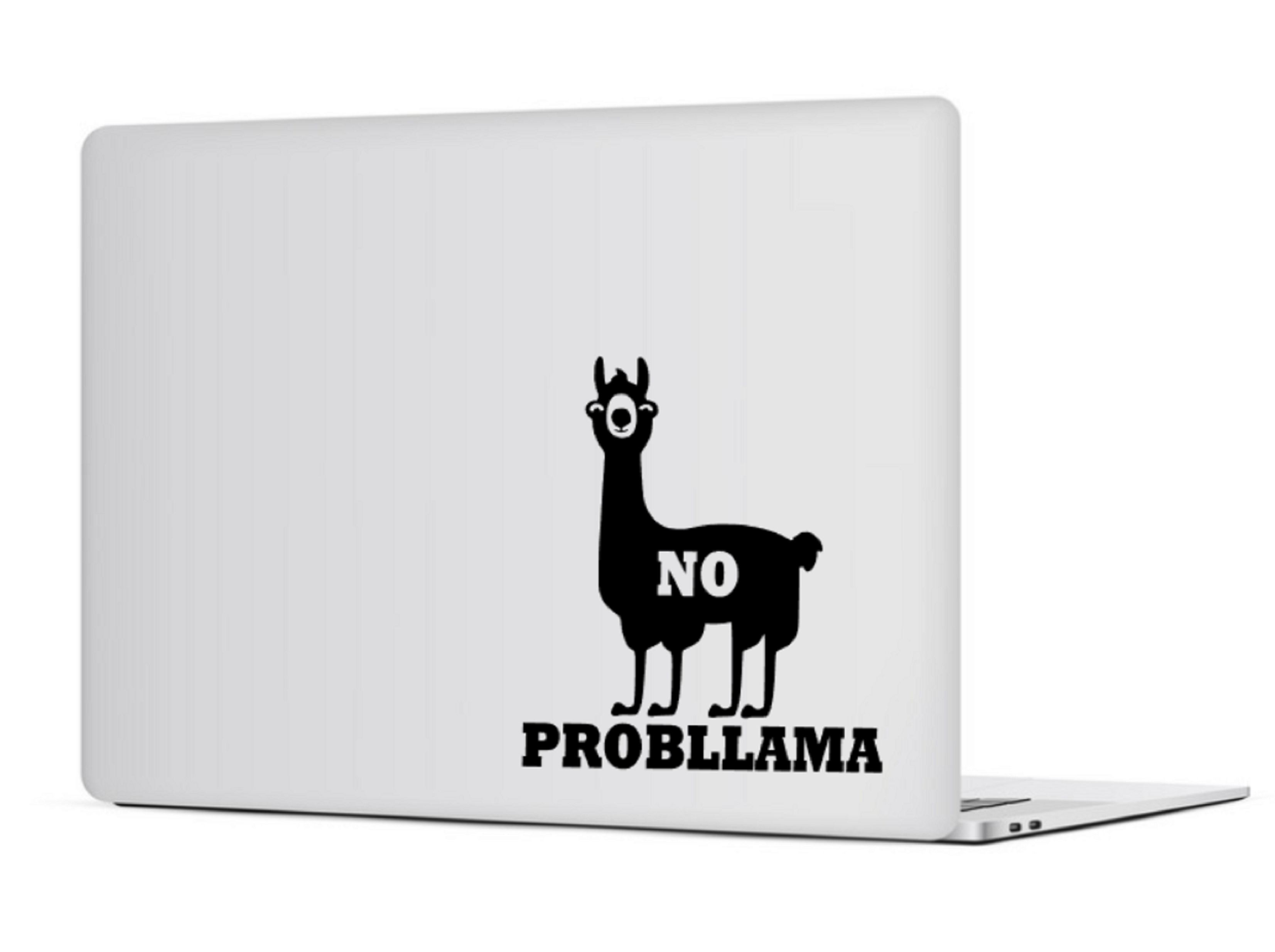 No Probllama Sticker. Fun llama Sticker Vinyl Decal - My Crafty Dog