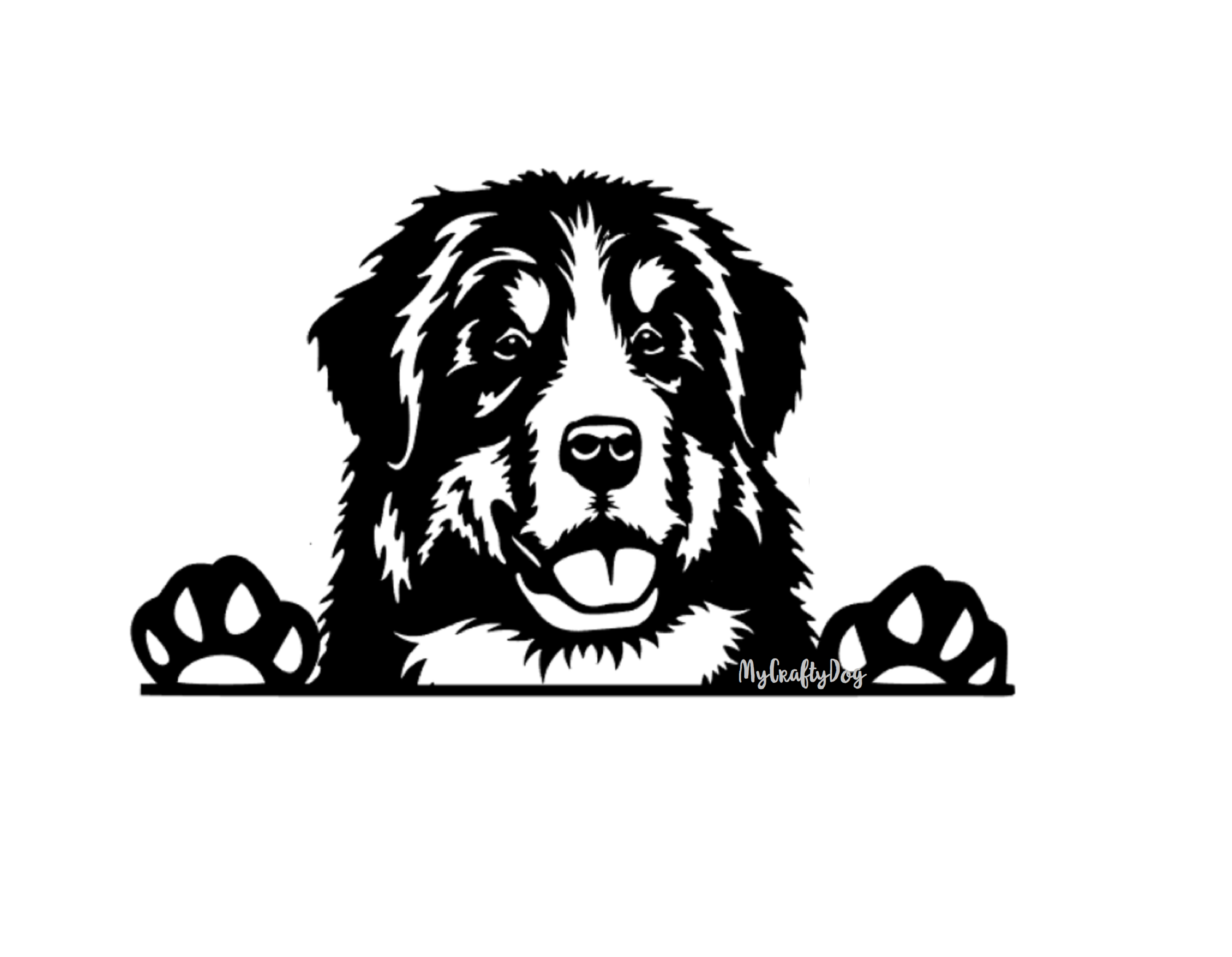 Peeking Bernese Mountain Dog Car Sticker - My Crafty Dog