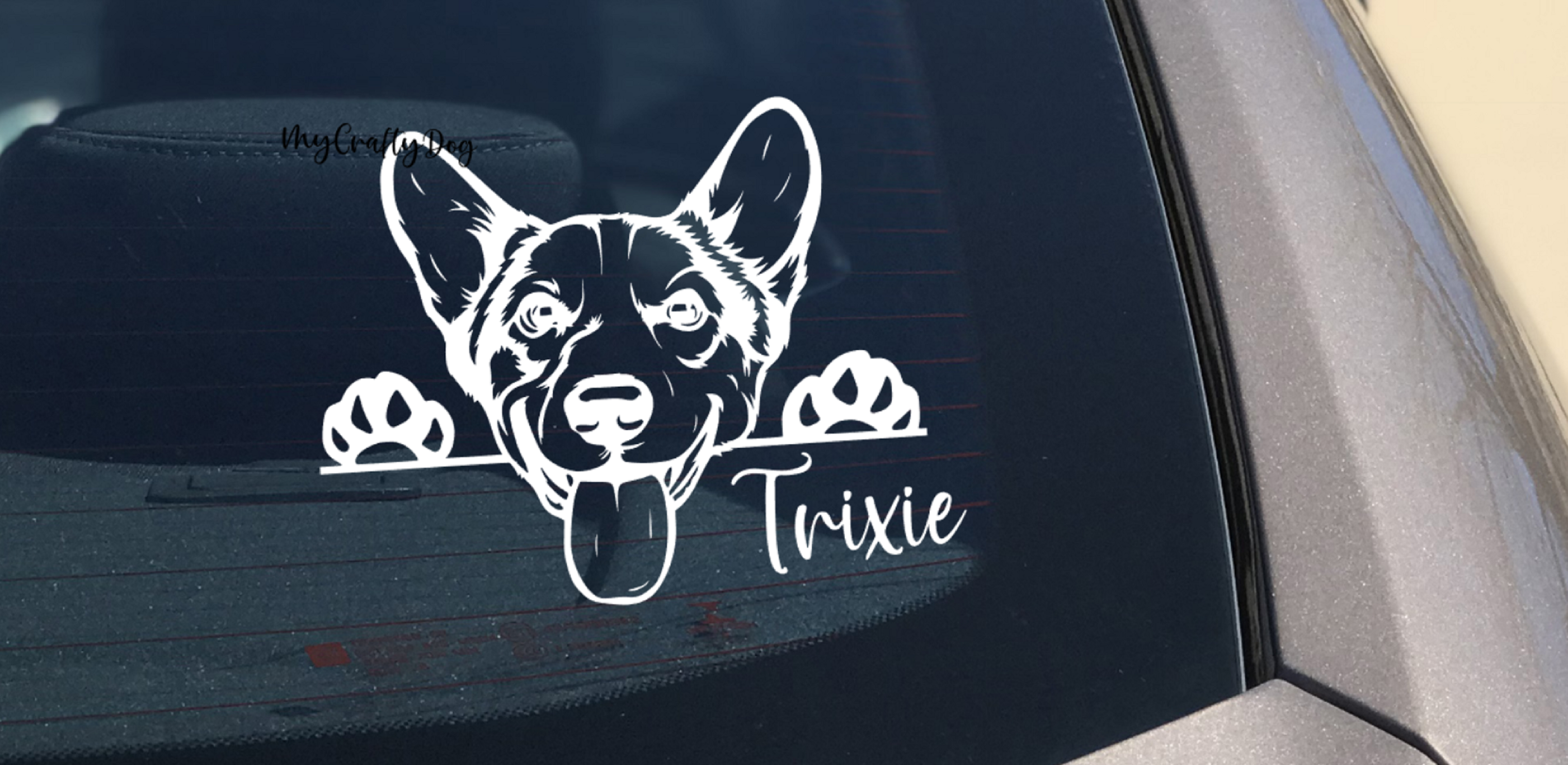 Peeking Welsh Corgi Car Sticker - My Crafty Dog
