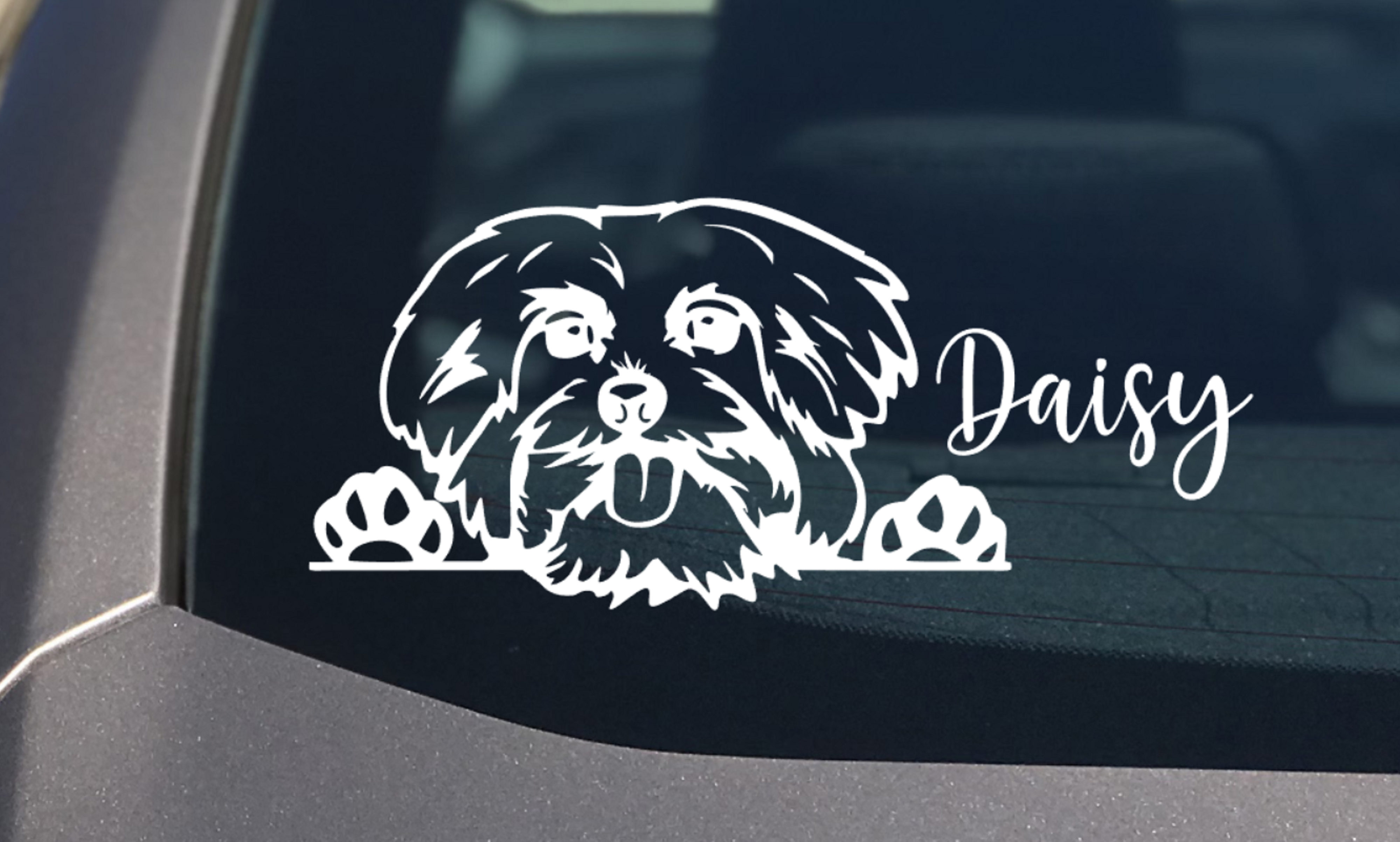Peeking Westie Dog Car Sticker - My Crafty Dog