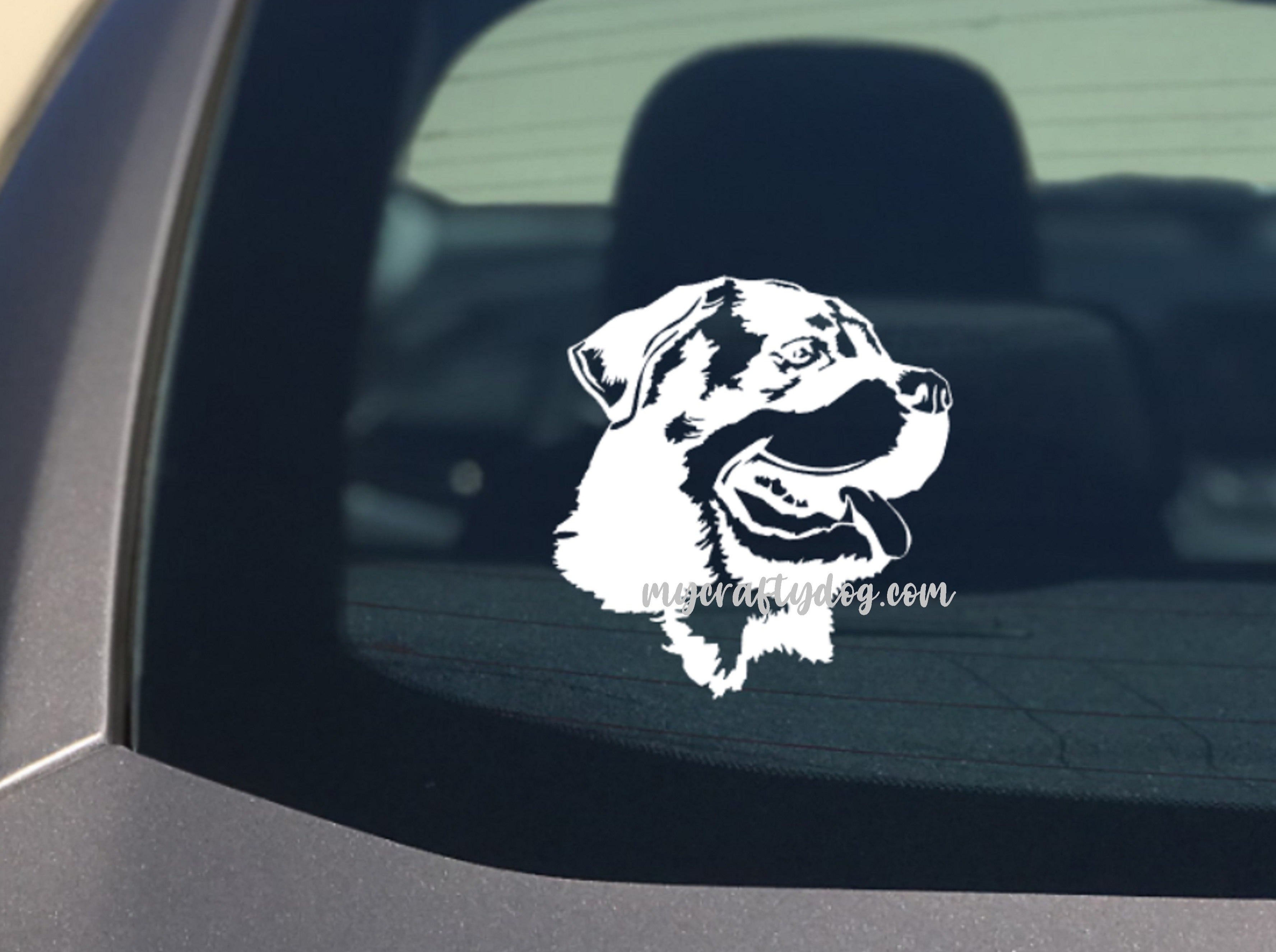 Rottweiler Head Decal / Sticker - My Crafty Dog