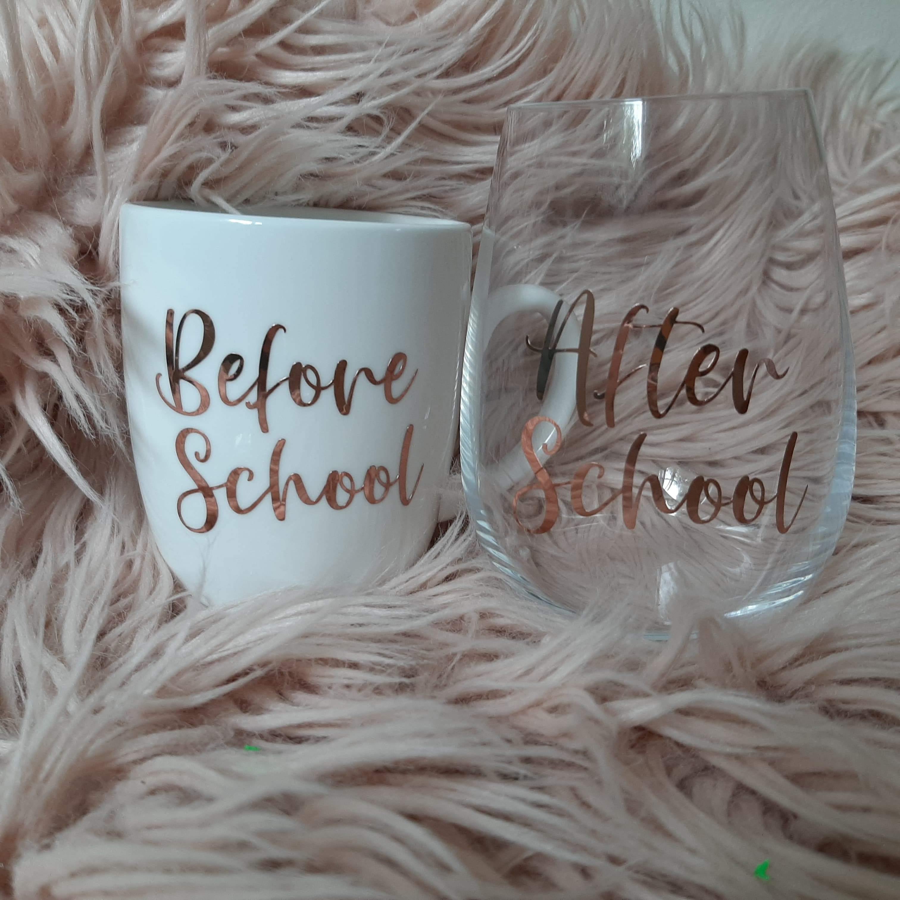Before School and After School Vinyl Sticker for DIY Teacher Gift - My Crafty Dog