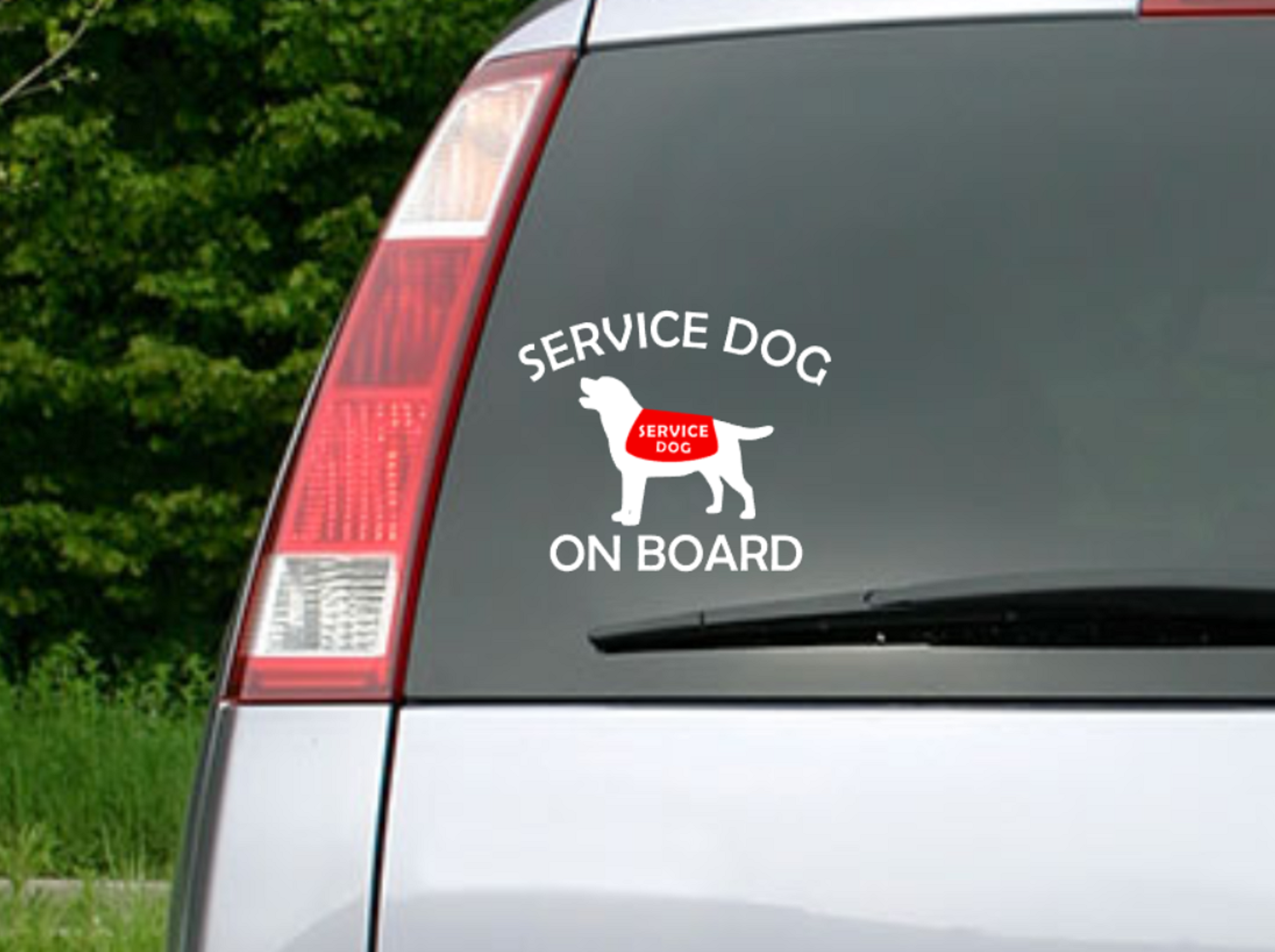 Service Dog on Board Car Sticker - My Crafty Dog