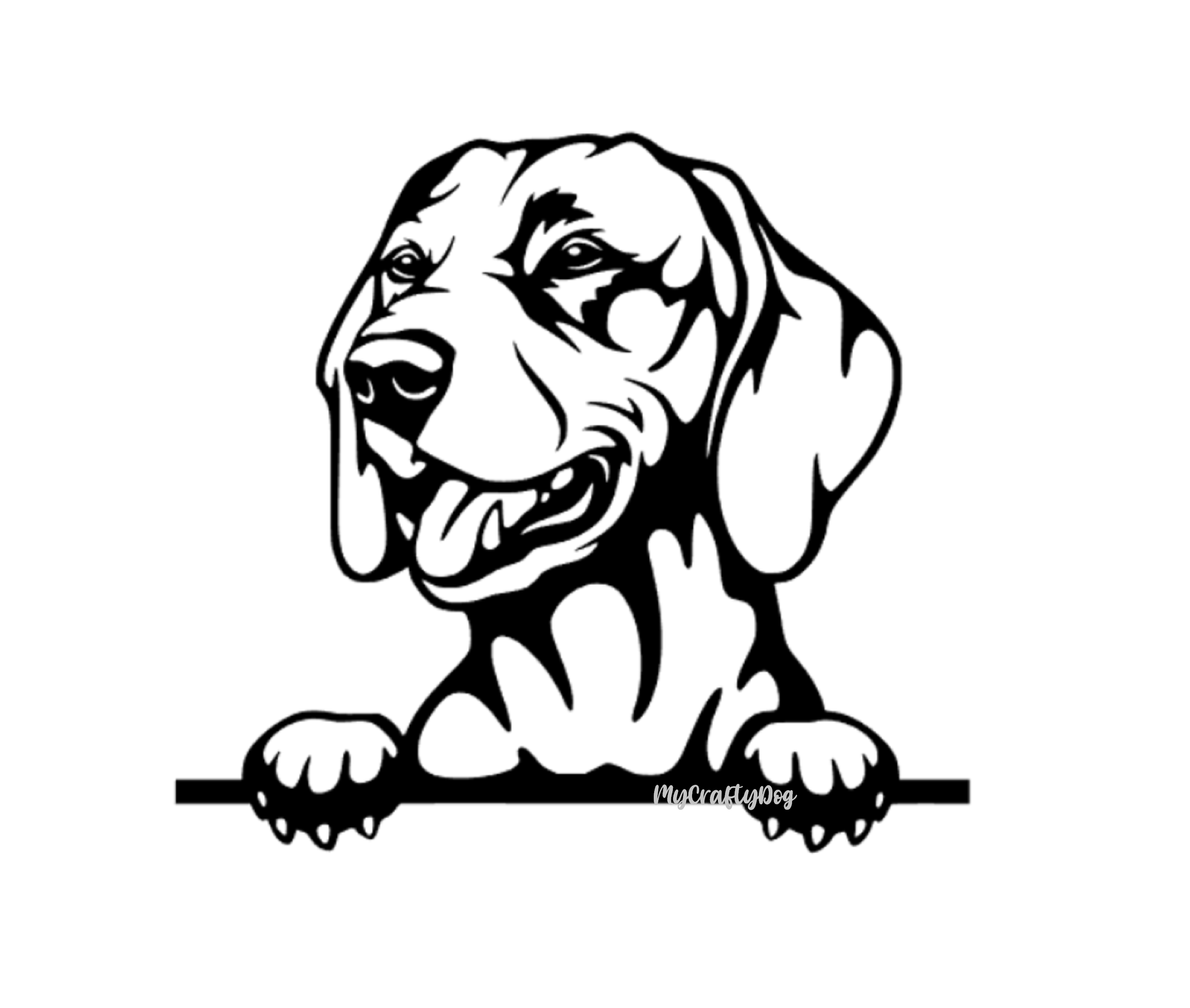 Vizla Peeking dog Car Sticker Hungarian Hunting Dog