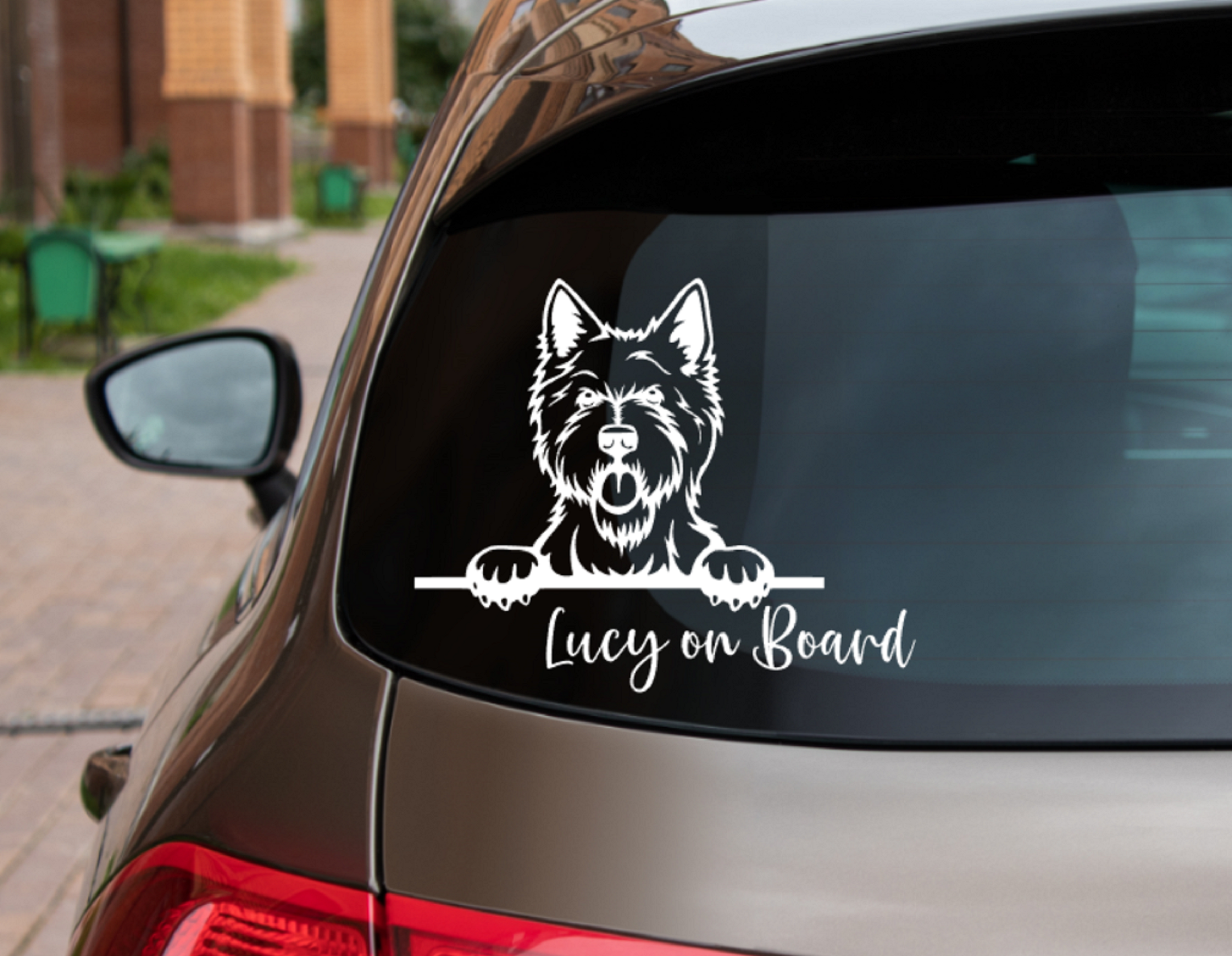 Peeking Westie Dog Car Sticker - My Crafty Dog