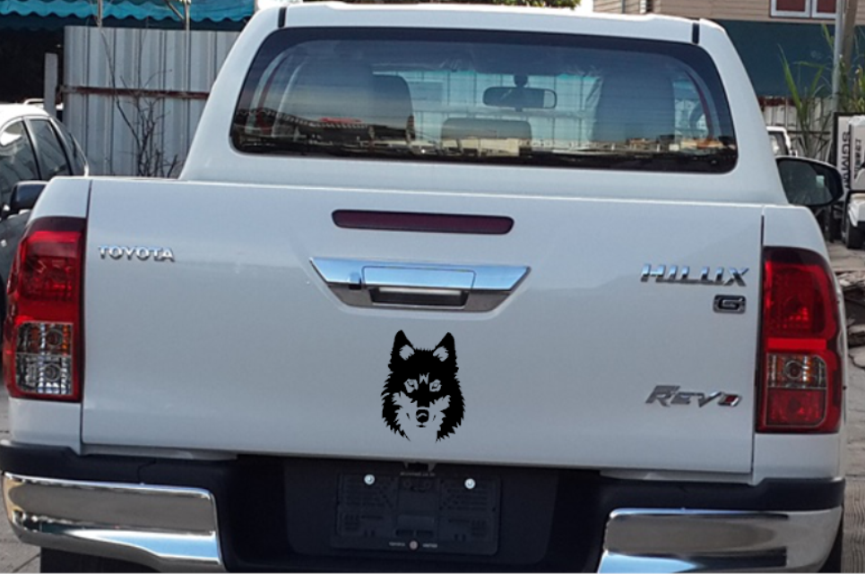 Wolf Head Car Decal Vinyl Sticker - My Crafty Dog