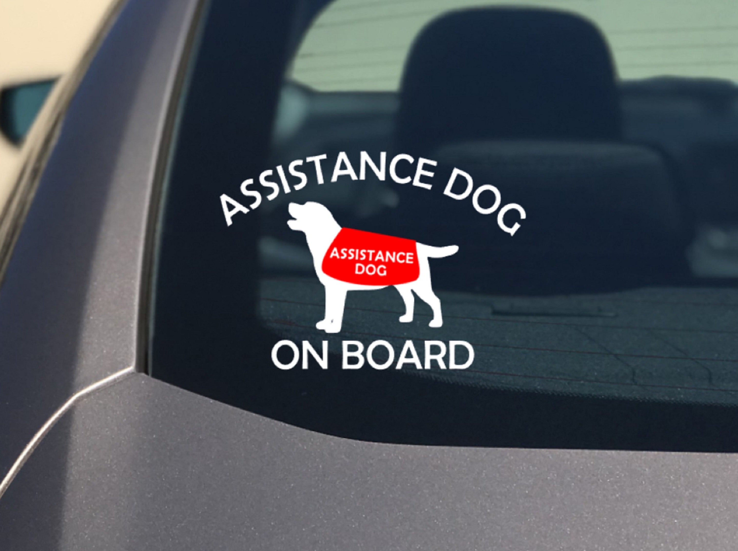 Assistance Dog on Board Car Sticker - My Crafty Dog