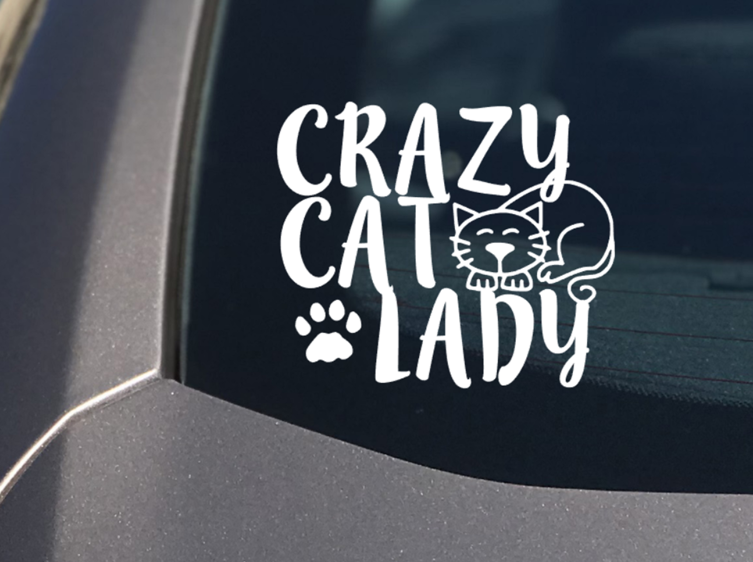 Crazy Cat Lady Sticker - My Crafty Dog
