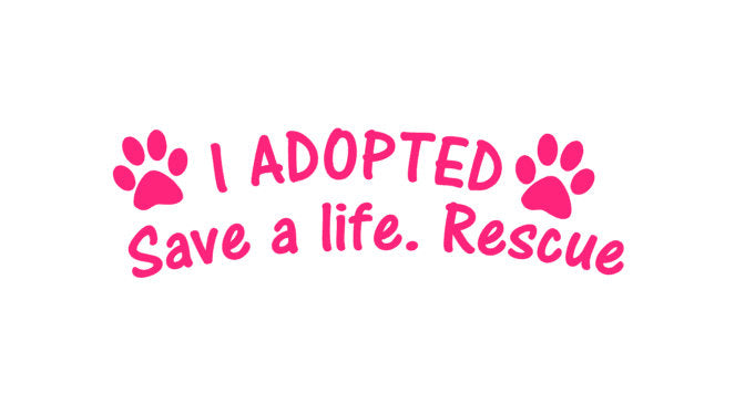 I Adopted. Save a Life Sticker - My Crafty Dog
