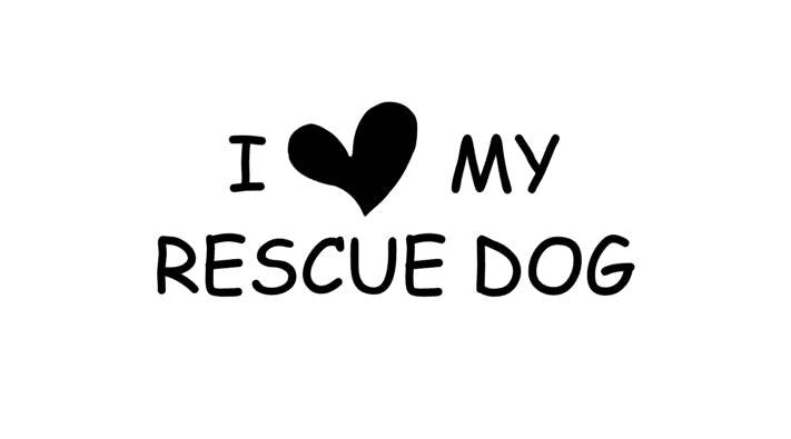 I Love My Rescue Dog Sticker - My Crafty Dog
