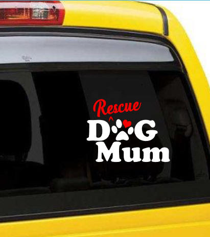 Rescue Dog Mum Sticker - My Crafty Dog